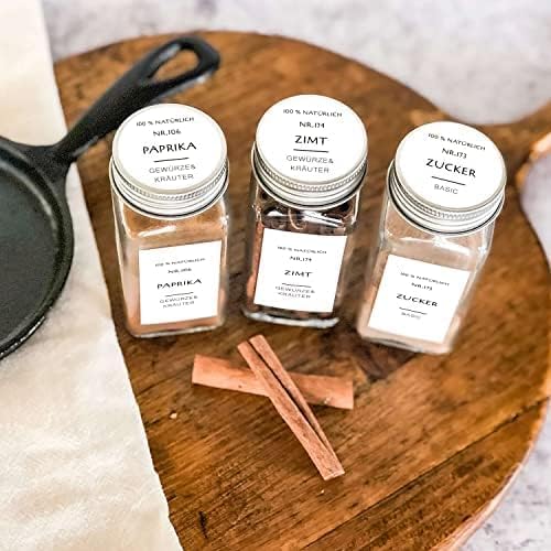 BIROYAL Gewürzetiketten-Set, 364-tlg. Gewürzaufkleber