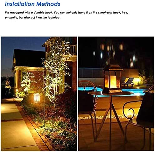 Solar Laternenlichter ,Metall flackernde Flamme Bronze,2 Stück