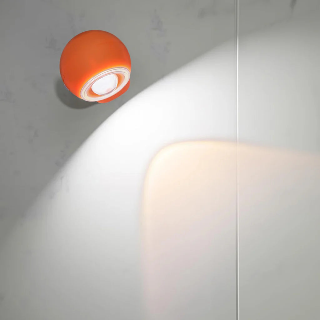 Wandleuchte Innen, Wandlampe mit Bewegungsmelder Typ-C wiederaufladbare Wandlampe Akku dimmbar 3 Farbmodi 360 drehbar