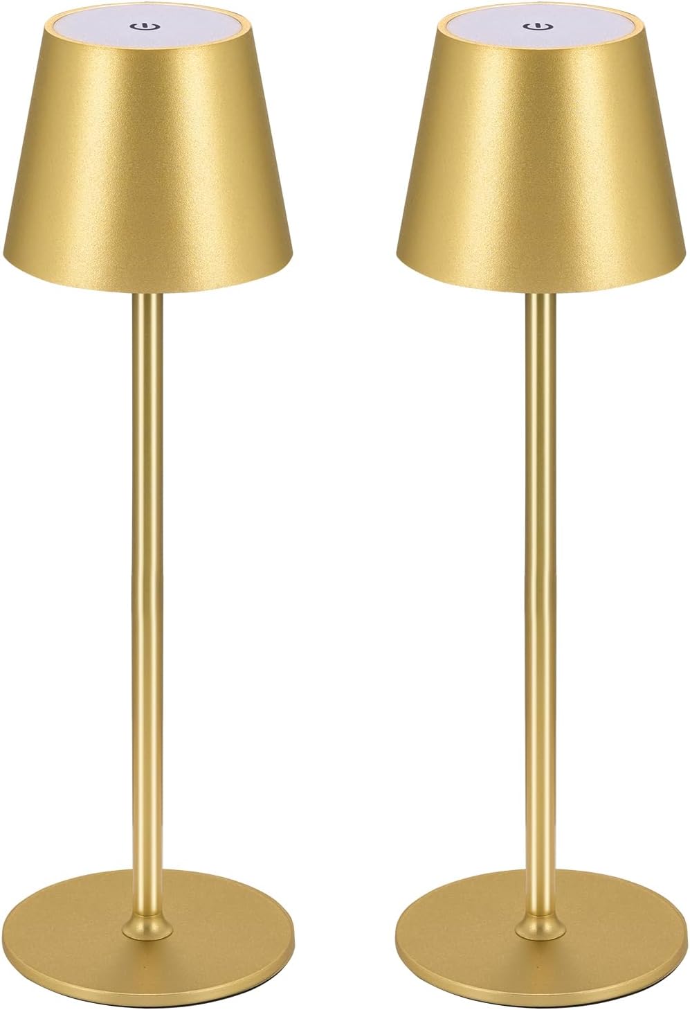 2 Stück LED Dimmbare Akku Tischlampe Kabellose, Wiederaufladbar