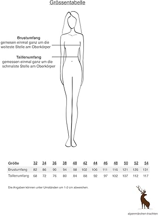 Alpenmärchen Midi Dirndl aus Exklusiver Kollektion inkl. Spitzenschürze - ALM650