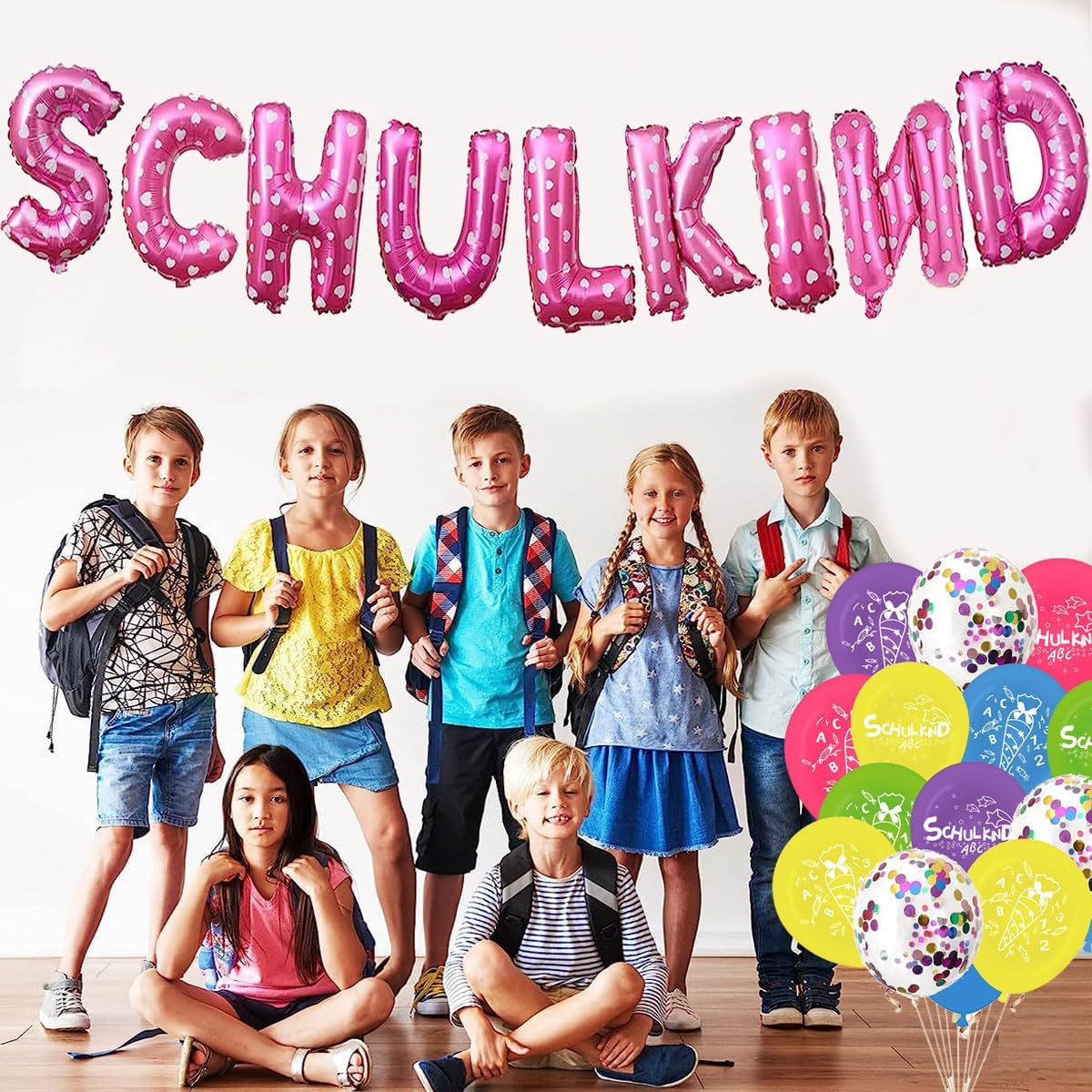 Schulkind Mädchen, Schulanfang Mädchen Deko, Einschulung Mädchen Deko, Schulkind