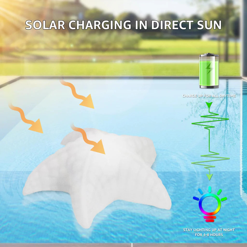 GGNOO 2er-Pack Solarlampen für draußen, LED-Solarleuchten für draußen, 8 Farben, Poolbeleuchtung,