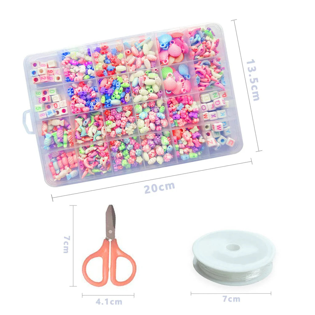 Perlen-Schmuckset für Kinder, Perlenarmbandset für Mädchen