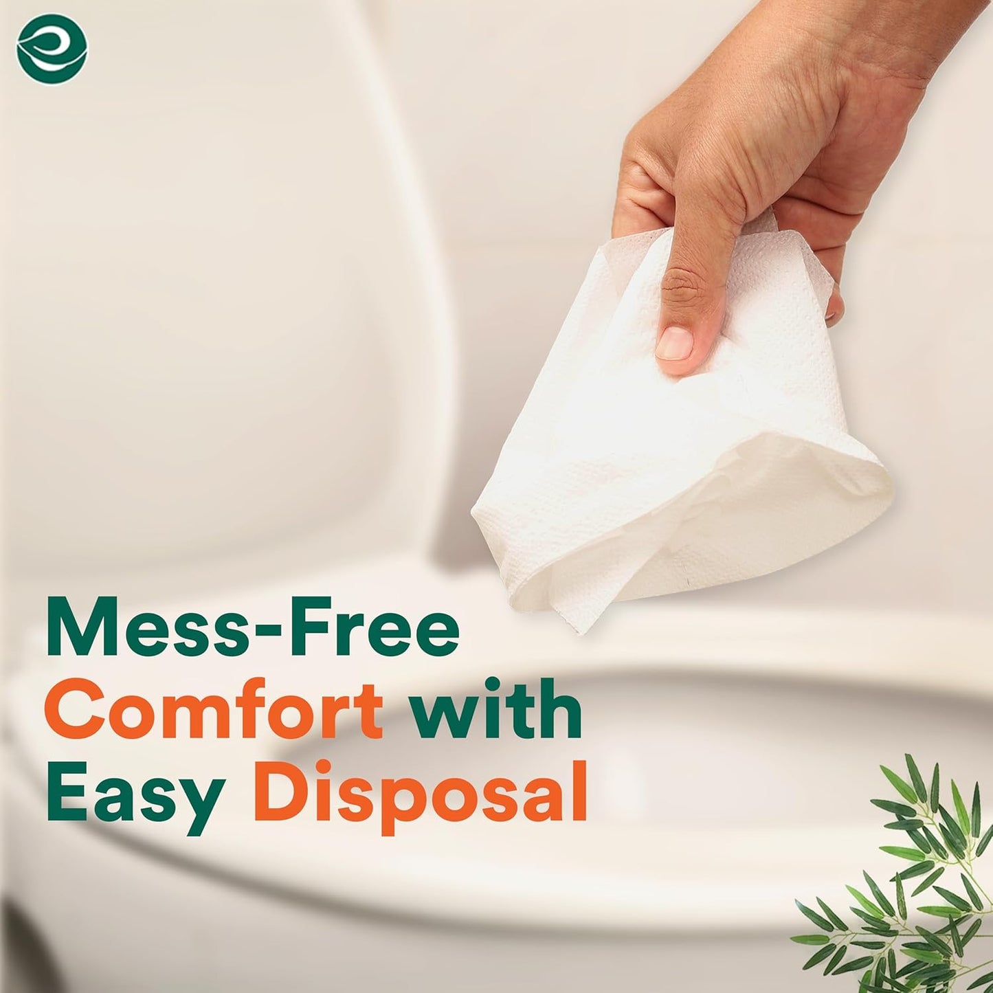 ECO SOUL Bamboo Spülbare Toilettentücher für Erwachsene – parfümfrei | 4 Packungen à 48 Stück