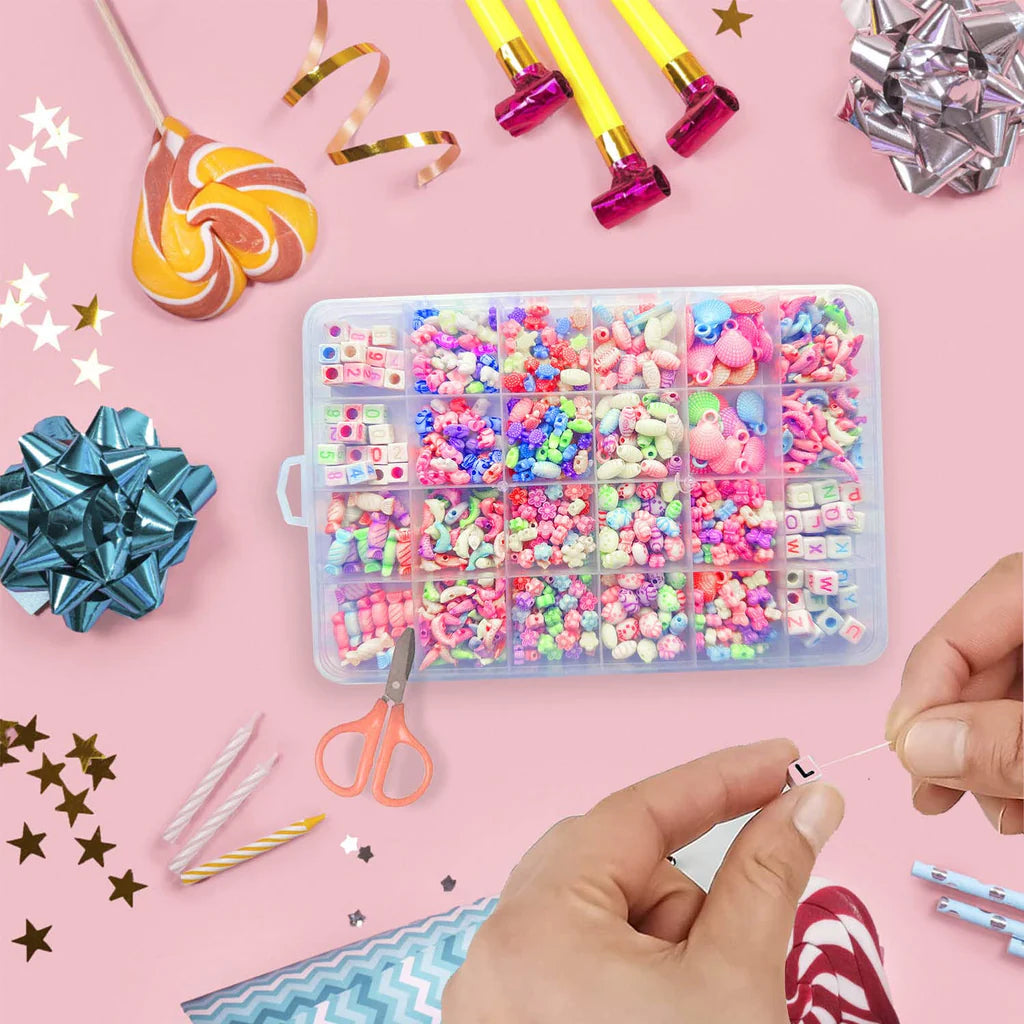 Perlen-Schmuckset für Kinder, Perlenarmbandset für Mädchen