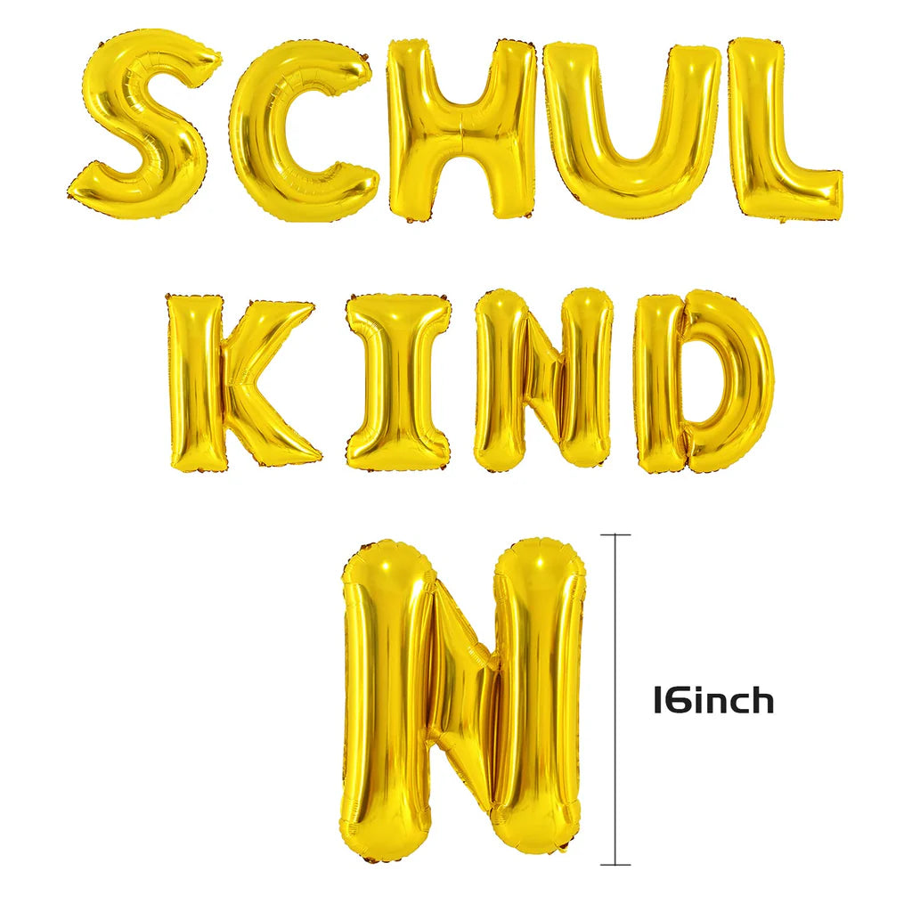 Schulanfang Deko Schulkind Folienballon, goldene Einschulungs Deko Heliumballons Schulkind