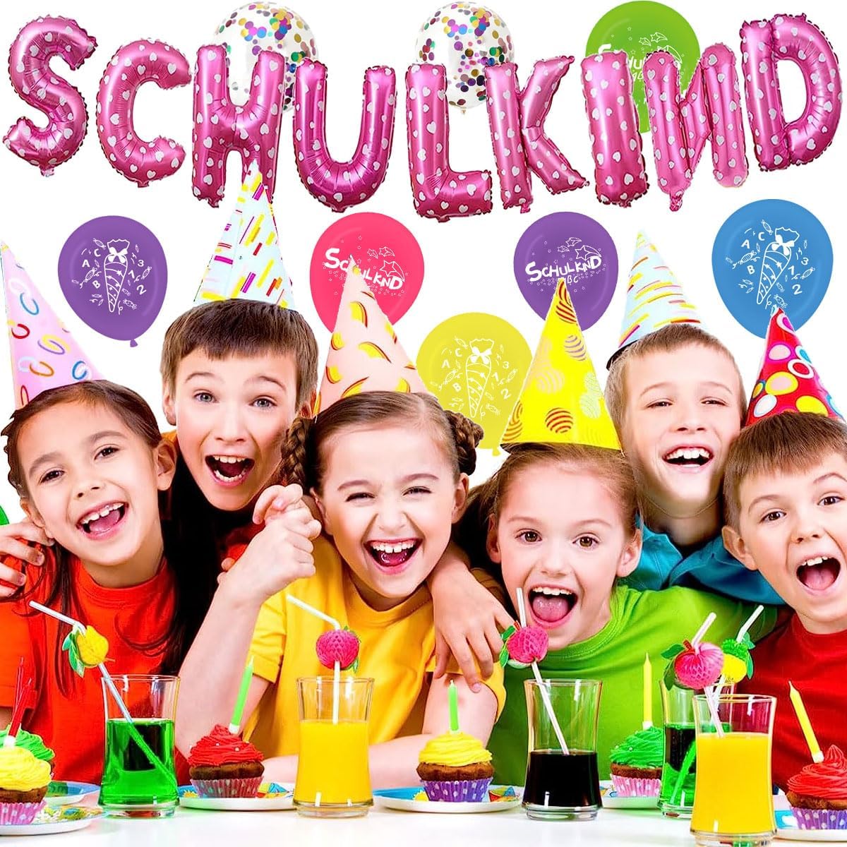 Schulkind Mädchen, Schulanfang Mädchen Deko, Einschulung Mädchen Deko, Schulkind
