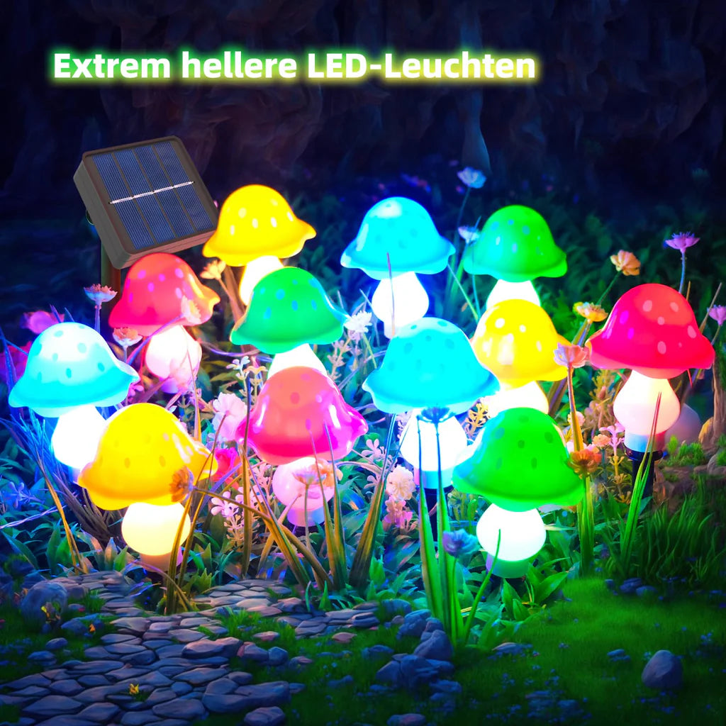 Solar-Pilzlichter für Gartendekoration, dekorative Pilzlichter