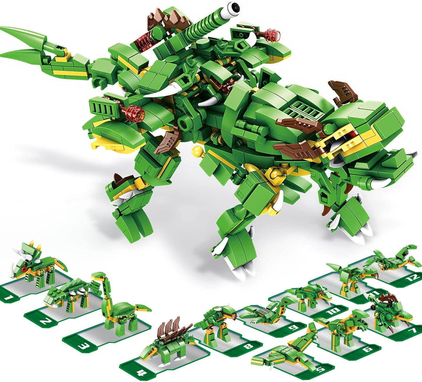 Dinosaurier Spielzeug für Jungen: 577PCS Dinosaurier Bauklötze Set