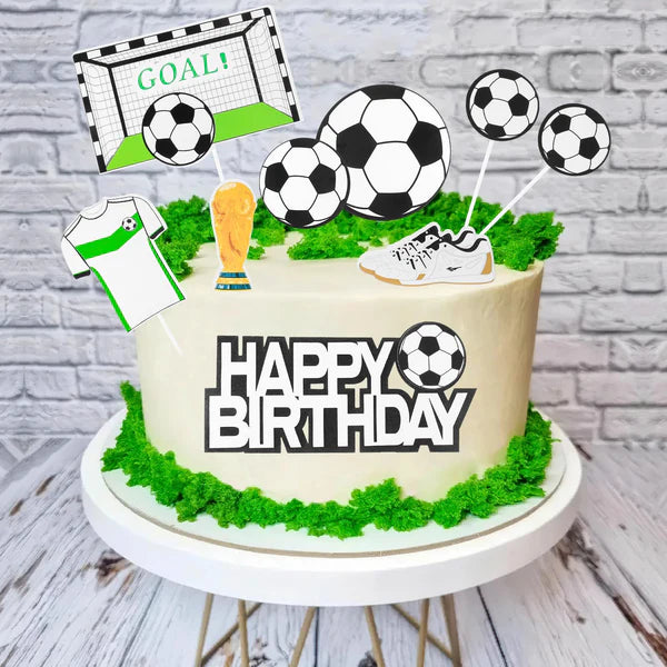 Tortendekorationsset, 36-teiliges Fußball-Tortendekorationsset zum Geburtstag,