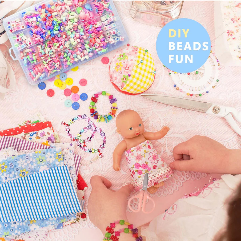Perlen-Schmuckset für Kinder, Perlenarmbandset für Mädchen