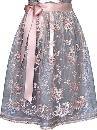 Alpenmärchen Midi Dirndl aus Exklusiver Kollektion inkl. Spitzenschürze Gr.46 - ALM566