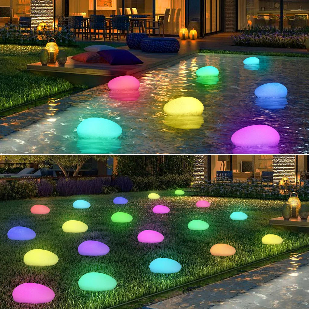 2 Stück Solarleuchten für draußen, Solarlampen für Outdoor-Gartenpool