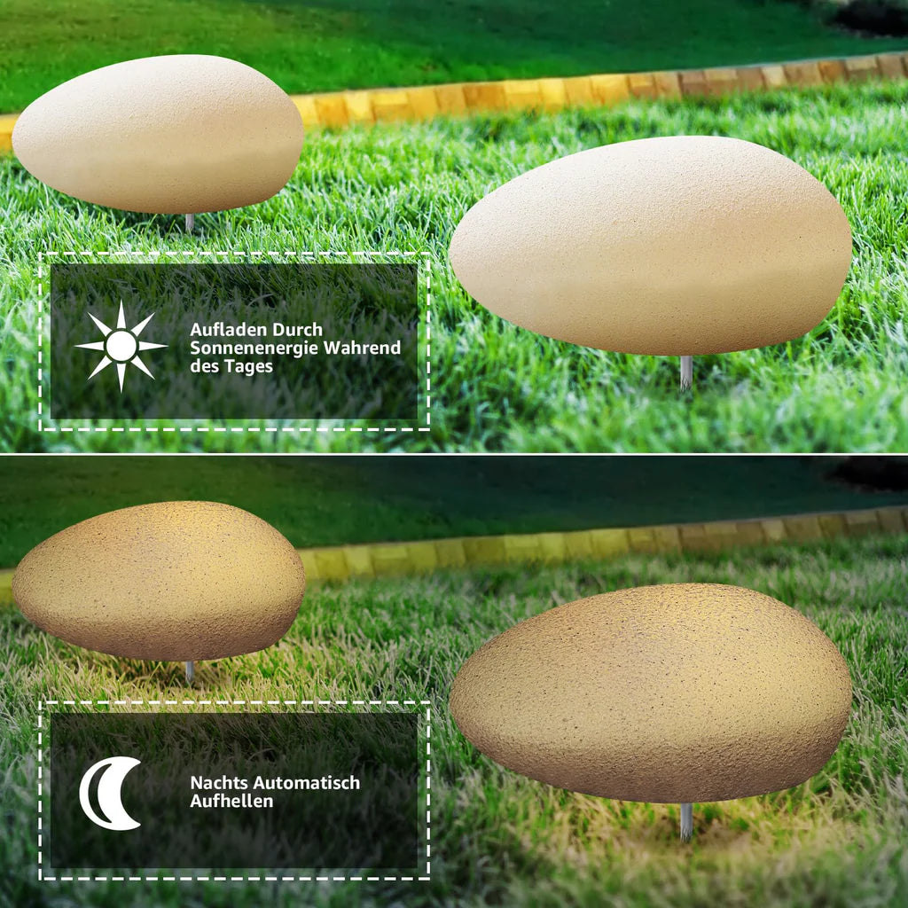 2 Stück Solarleuchten für draußen, Solarlampen für Outdoor-Gartenpool