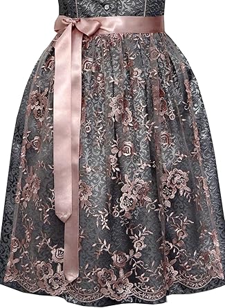 Alpenmärchen Midi Dirndl aus Exklusiver Kollektion inkl. Spitzenschürze - ALM650