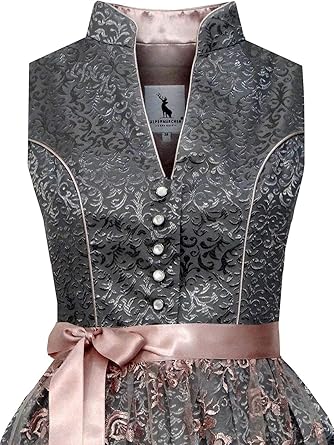 Alpenmärchen Midi Dirndl aus Exklusiver Kollektion inkl. Spitzenschürze - ALM650