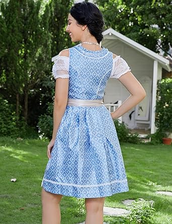 Clearlove Dirndl Damen midi 3tlg.Trachtenkleid Gr. 42