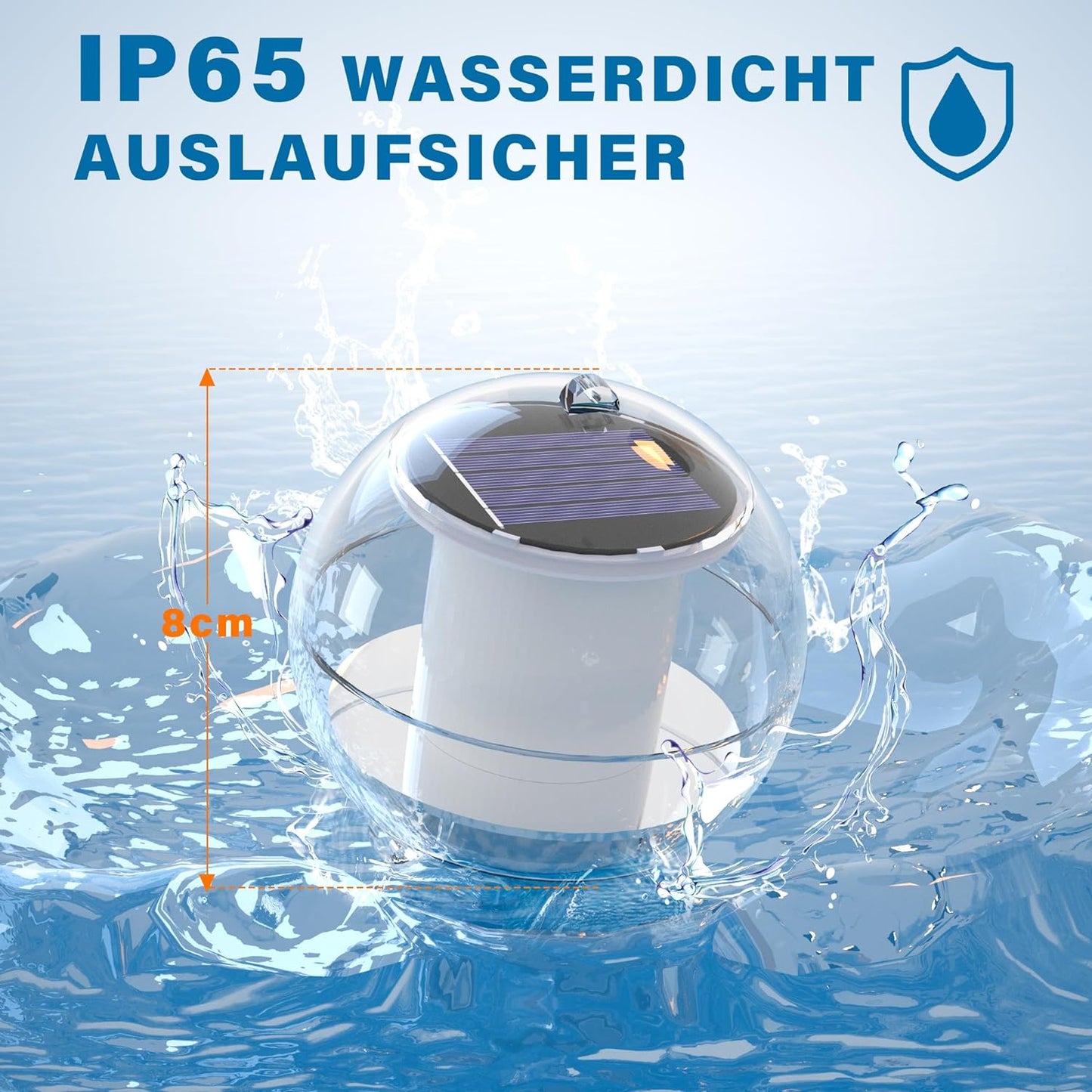 Eletorot Solar Schwimmende Pool Beleuchtung, Pool Zubehör Teichbeleuchtung, Solar