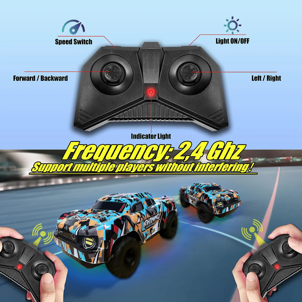 KINSAM Ferngesteuertes Auto, 1 24 Mini von 3-14 Jahren, 2,4 GHz RC Turck mit Akku