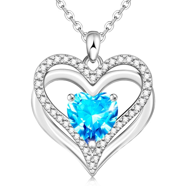 Herzanhänger mit Kette 925 Sterling Silber