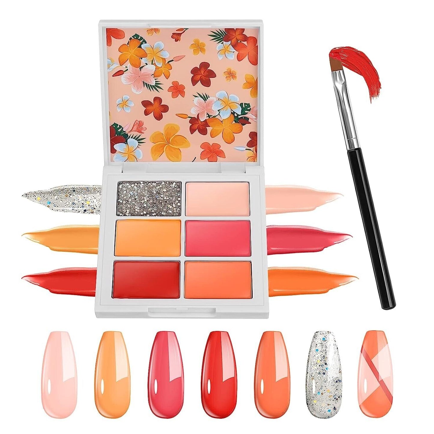 Skymore Gel Nagellack,6 Farben Nagelgel mit Pinsel