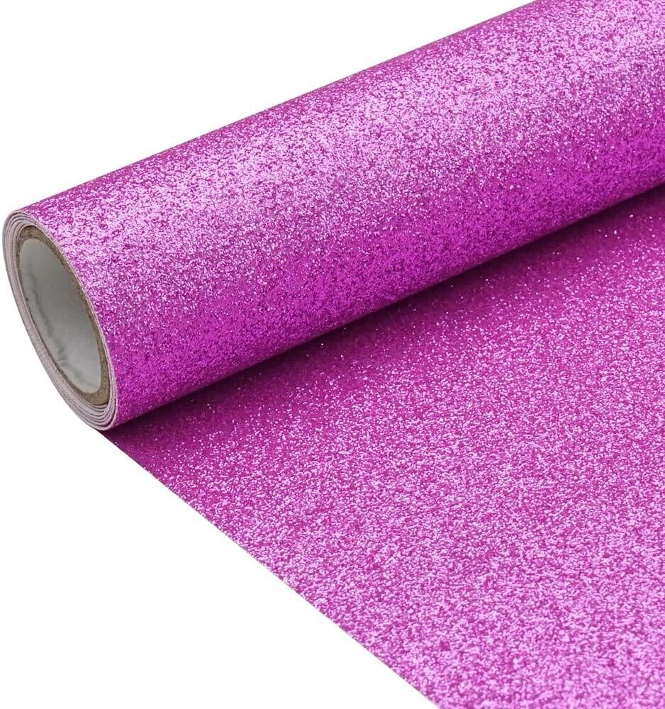 Rosa 30 x 135 cm glitzernde, superfeine Glitzer-Lederrollen, glänzende Kunststof