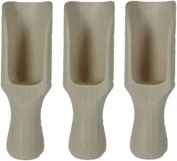 Mini-Gewürzlöffel – Messlöffel - Messschaufel – Holzsalzlöffel 3 teilig