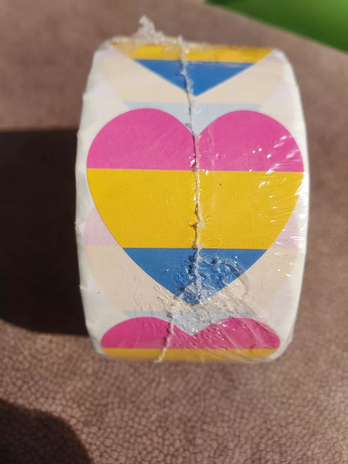 1000 Stück Aufkleber Gay Regenbogen Herzform Etiketten
