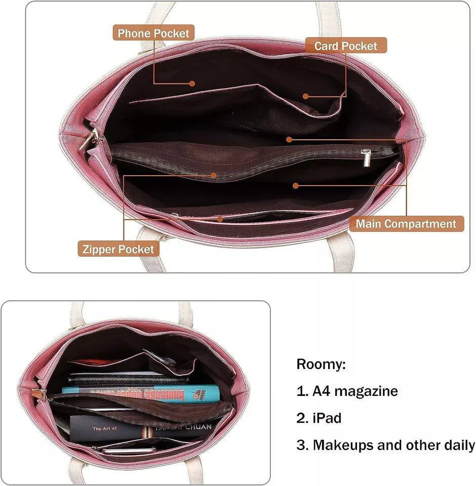 JOSEKO Handtasche Damen Set - Rosa