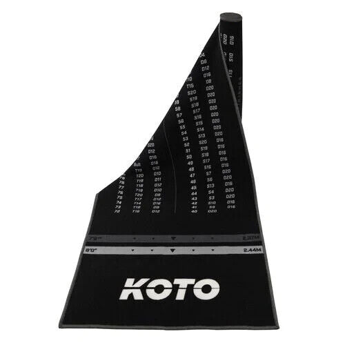Dartteppich KOTO CARPET CHECKOUT GRAU 285 X 80CM