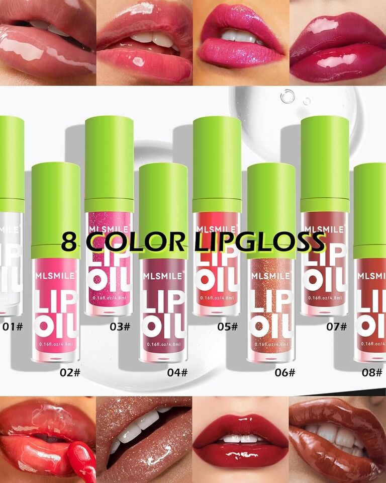 Feuchtigkeitsspendender Lipgloss-4 Stück Glanz und Long Lasting Plumper Lip Glow