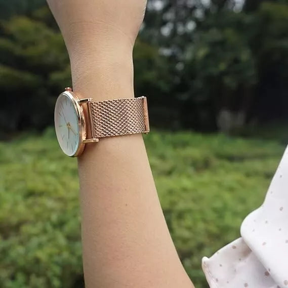 Adallor® Uhrenarmband Edelstahl 18mm, Smartwatch Ersatzarmbãnder gold