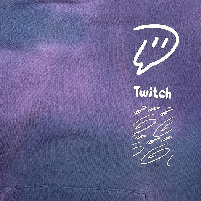 Twitch Orb Tie Dye Hoodie Sweatshirt Lila 2XL