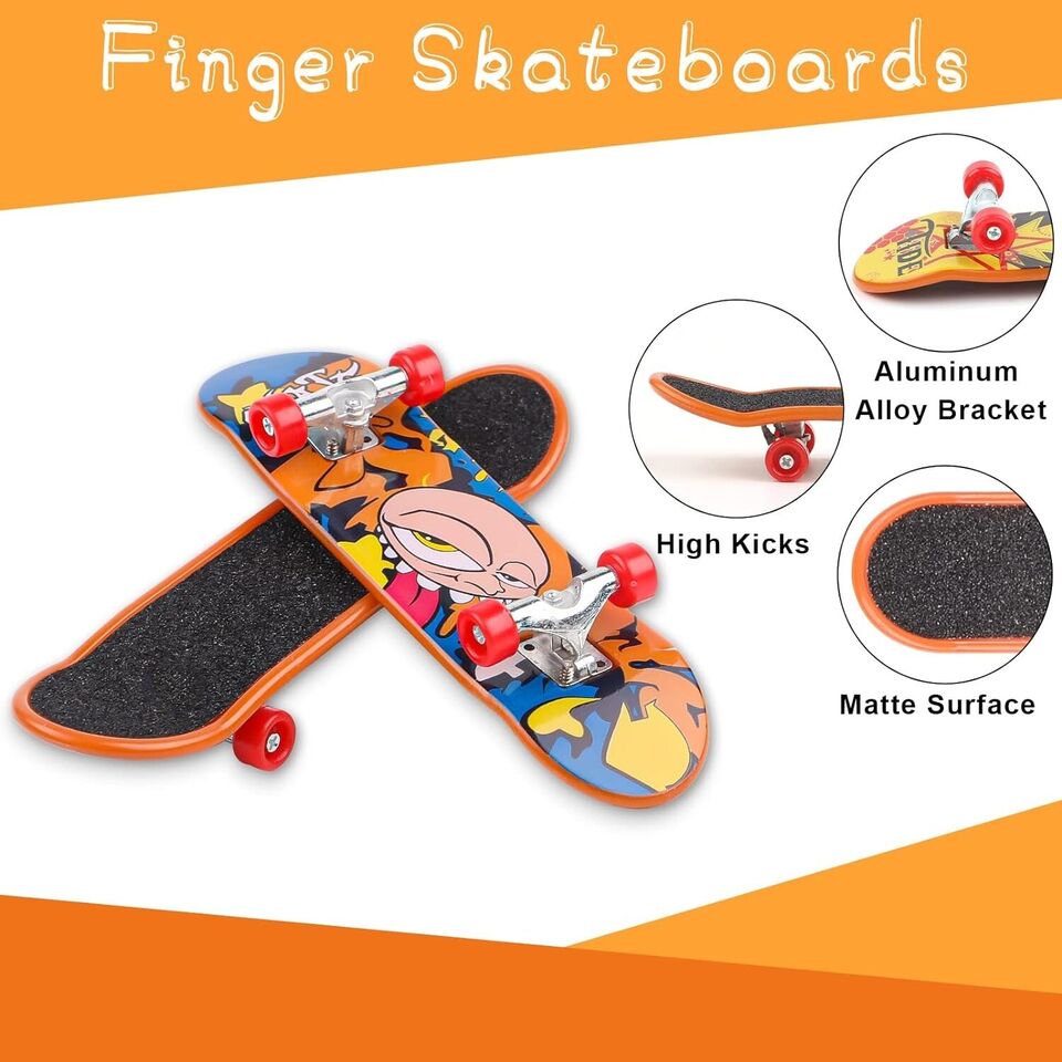 Finger-Skateboard-Set, 6-teiliges Mini-Fingerboard-Finger-Skateboard,