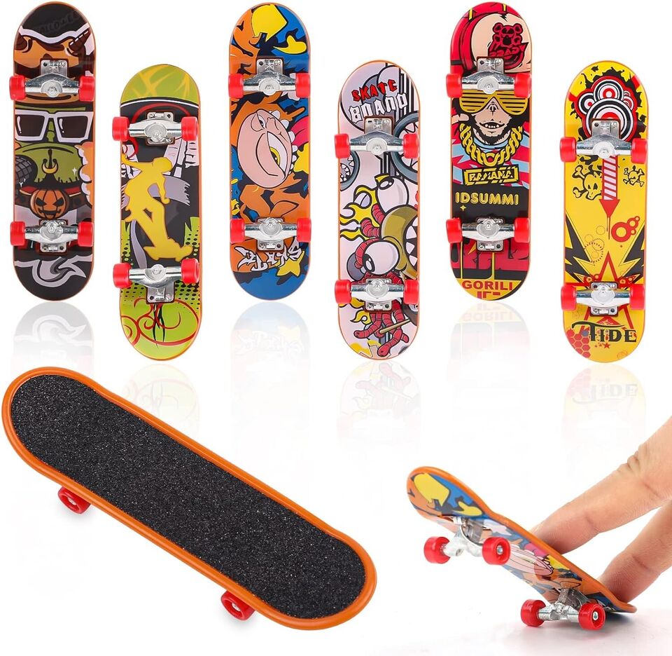 Finger-Skateboard-Set, 6-teiliges Mini-Fingerboard-Finger-Skateboard,