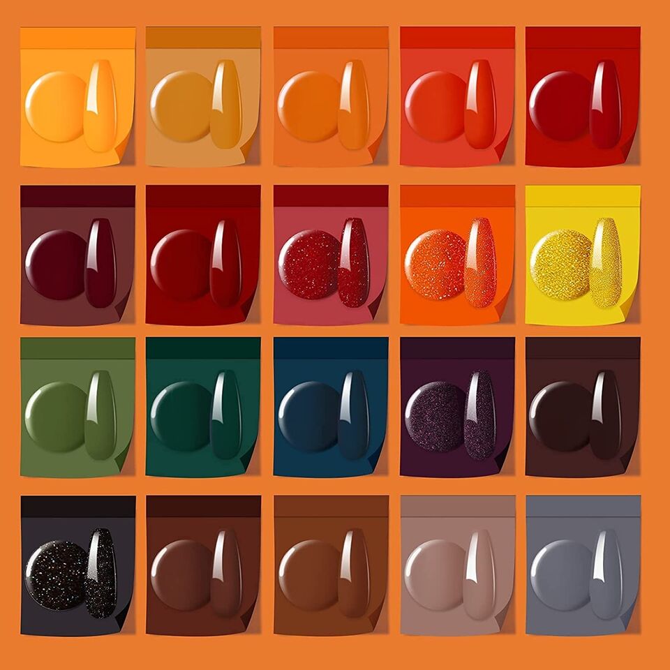 Beetles 20-teiliges Gel-Nagellack-Kit-Cozy Campfire Collection Herbst Winter