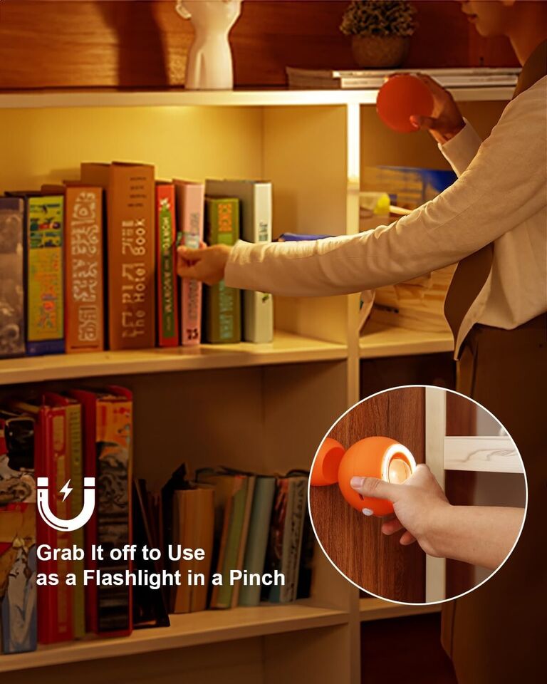 LED Wandleuchte Innen,Wandlampe mit Bewegungsmelder type-C - orange