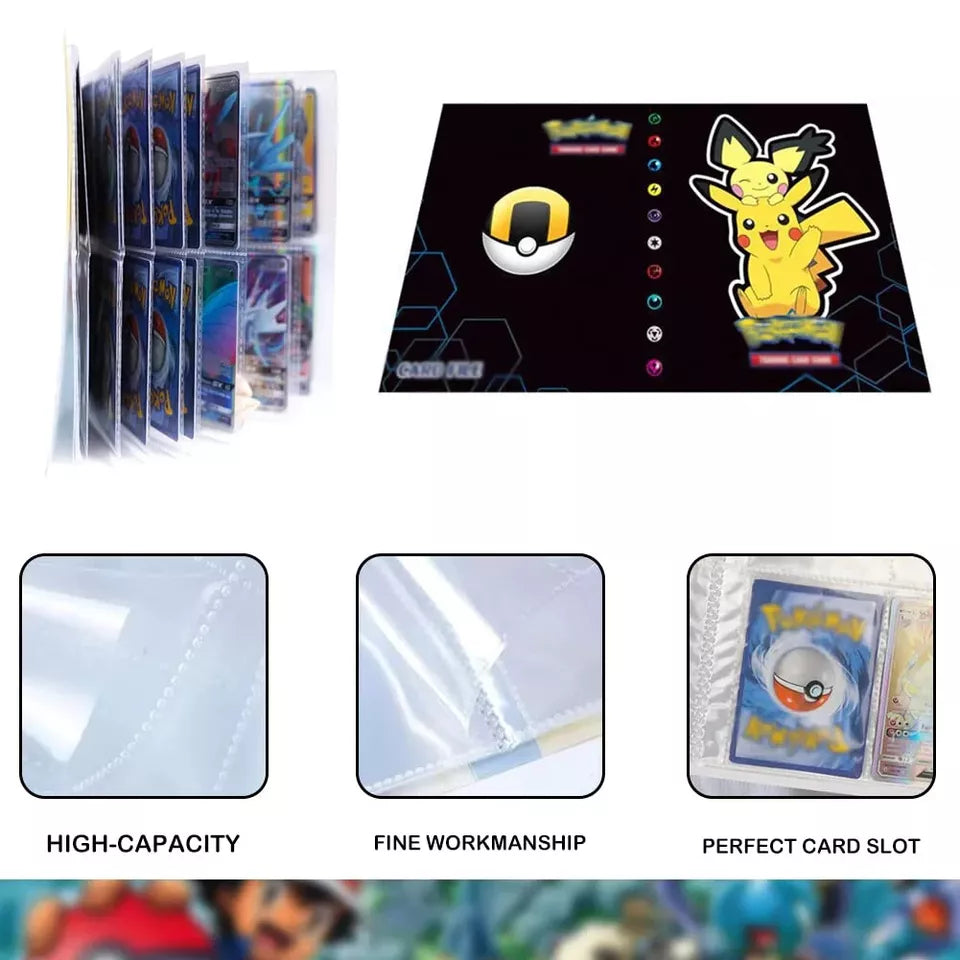 Sammelalbum für Karten, z.B. Pokemon, 30 Seiten-240 Karten, zufälliges Design