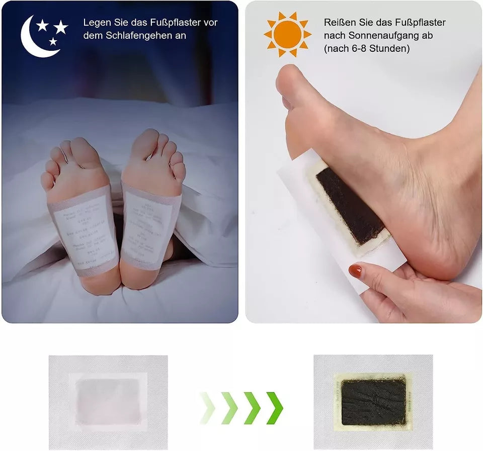20 Teile Detox FußPflaster, Entgiftungspflaster, Detox