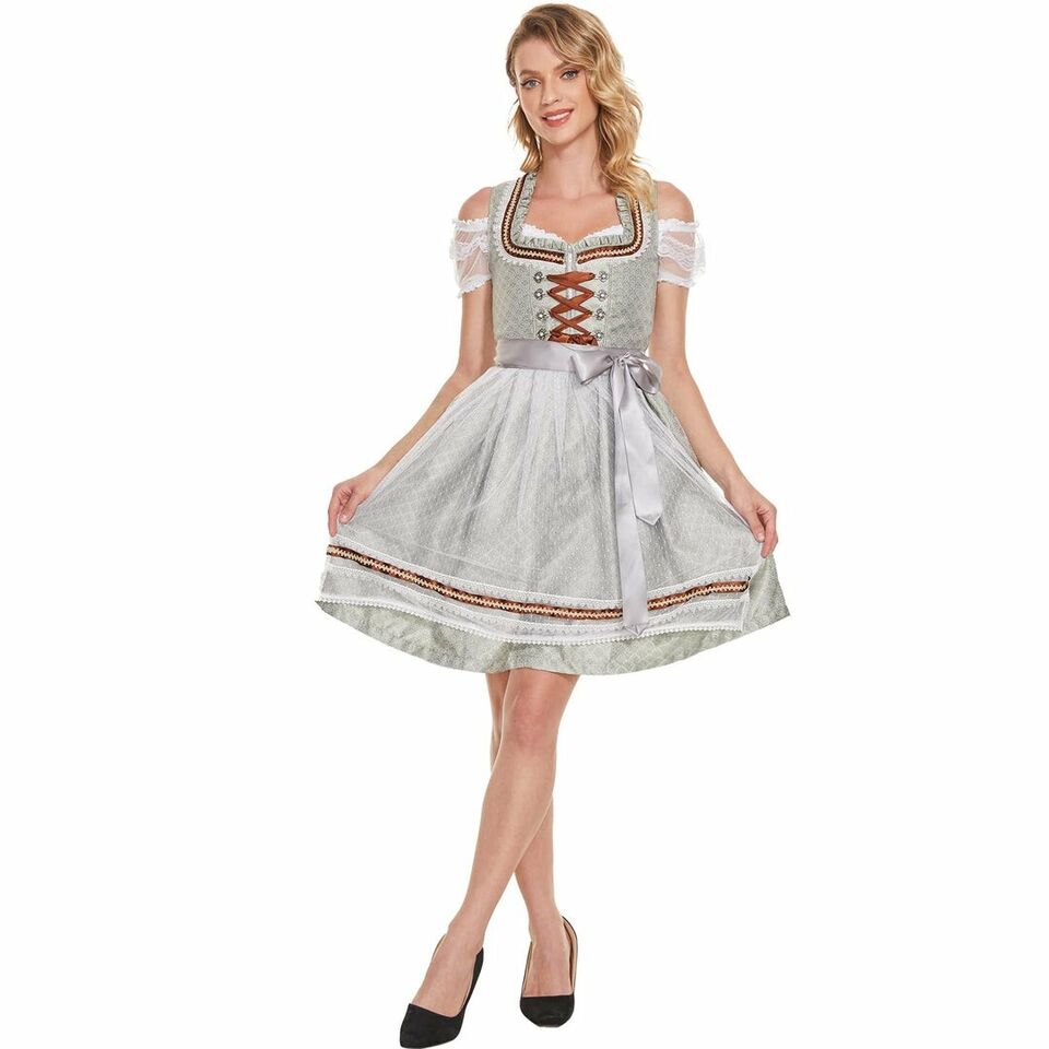 Dirndl von "Hereneer" Midi-Dirndl-Set,36 3-teilig, Dirndl Damen Midi
