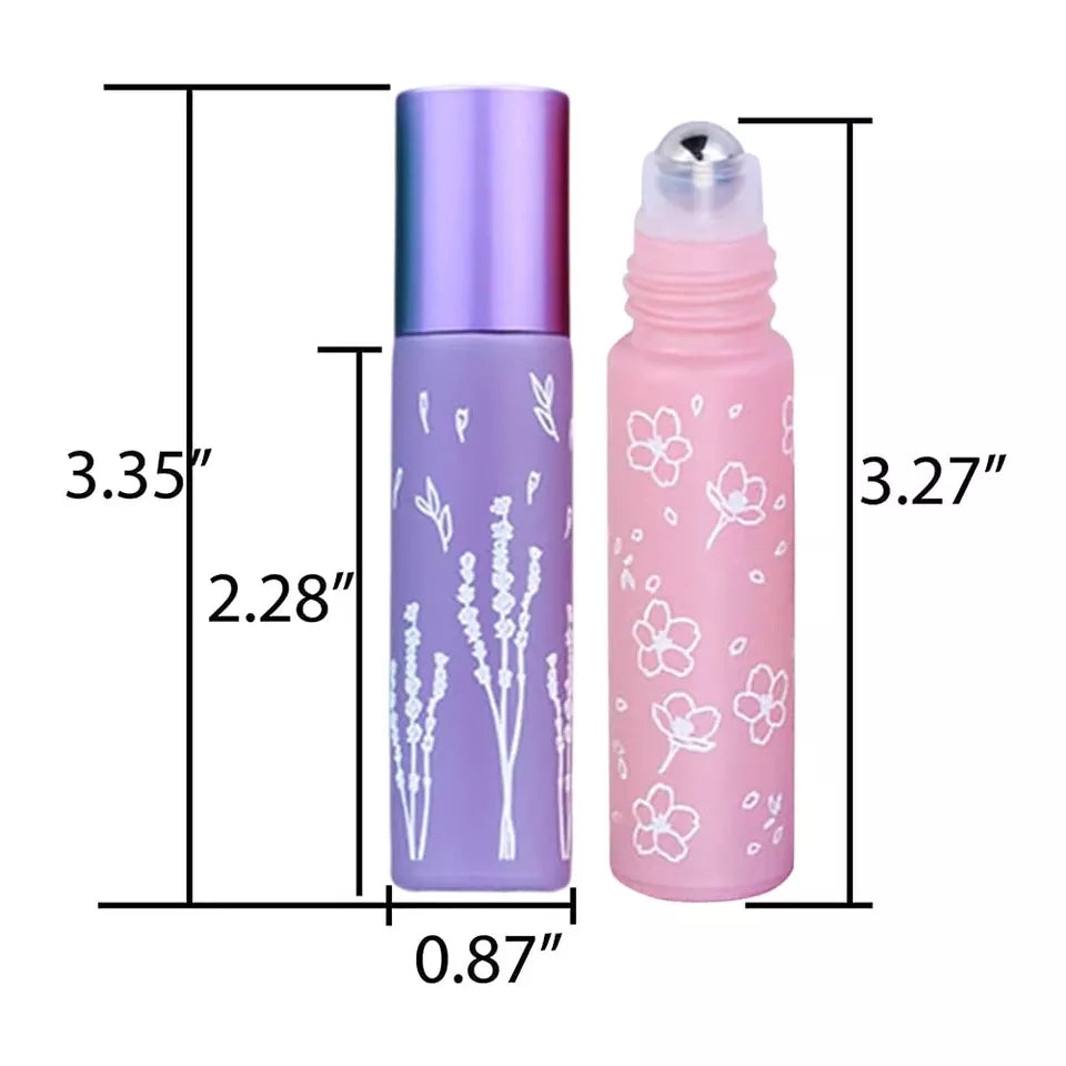 8 Stück 10 ml Roll-on-Glasflaschen für ätherisches Öl, tragbare Glasflasche