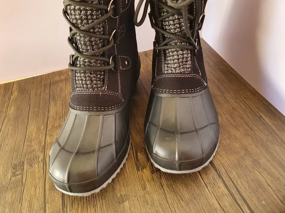 Schneestiefel Damen Warmes Plüschfutter, Winddicht Gr. 38