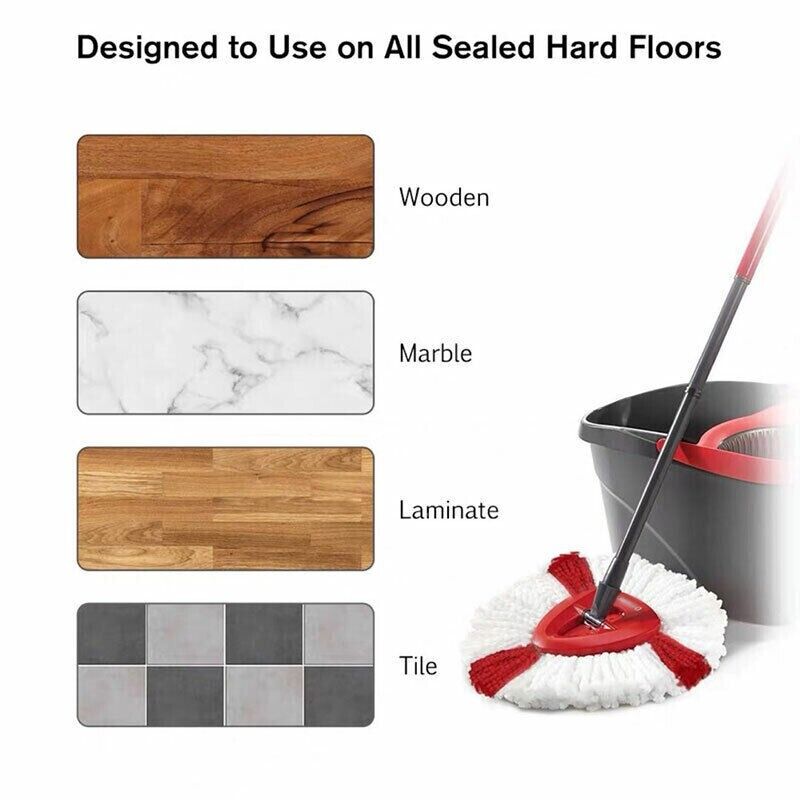 Spin Mop-, Moppstange und Ersatzkopfbasis