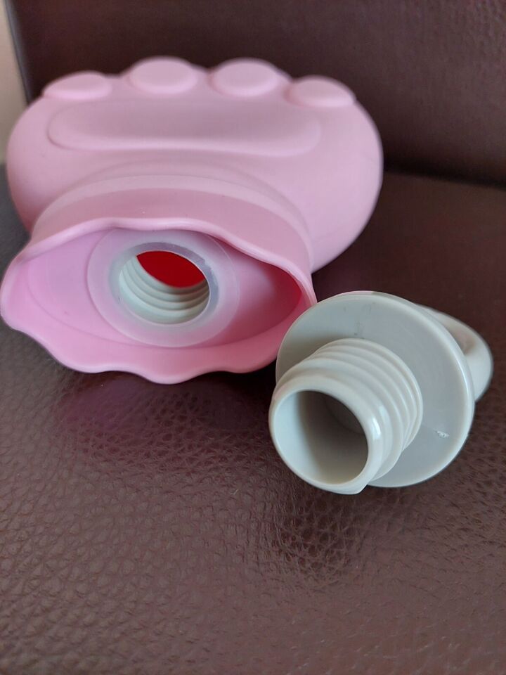350ML Wärmflasche für Kinder, Tatzenabdruck mit Cover / Rosa