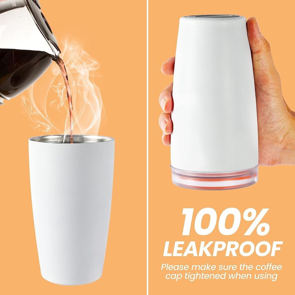Surejoy Thermobecher 480ml, Kaffeebecher To Go, Edelstahl Doppelwandig Vakuum