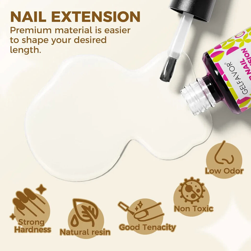 Gelfavor 5 in 1 Aufbaugel für Gelnägel weiß 15ml UV LED Builder