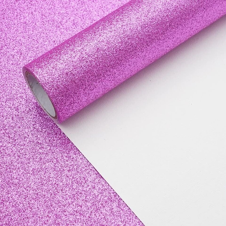 Rosa 30 x 135 cm glitzernde, superfeine Glitzer-Lederrollen, glänzende Kunststof
