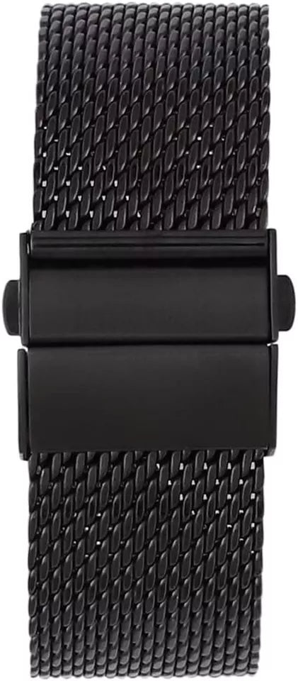 Adallor® Uhrenarmband Edelstahl 20mm, Smartwatch Ersatzarmband schwarz