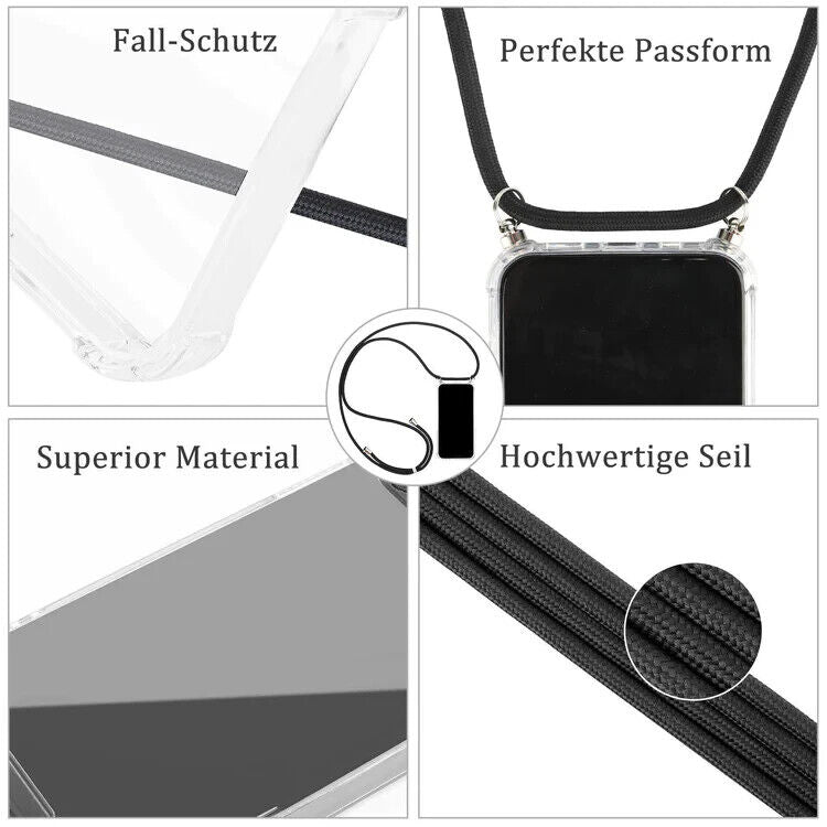 Handyband für Samsung Galaxy S22 Handyhülle mit Band schwarz